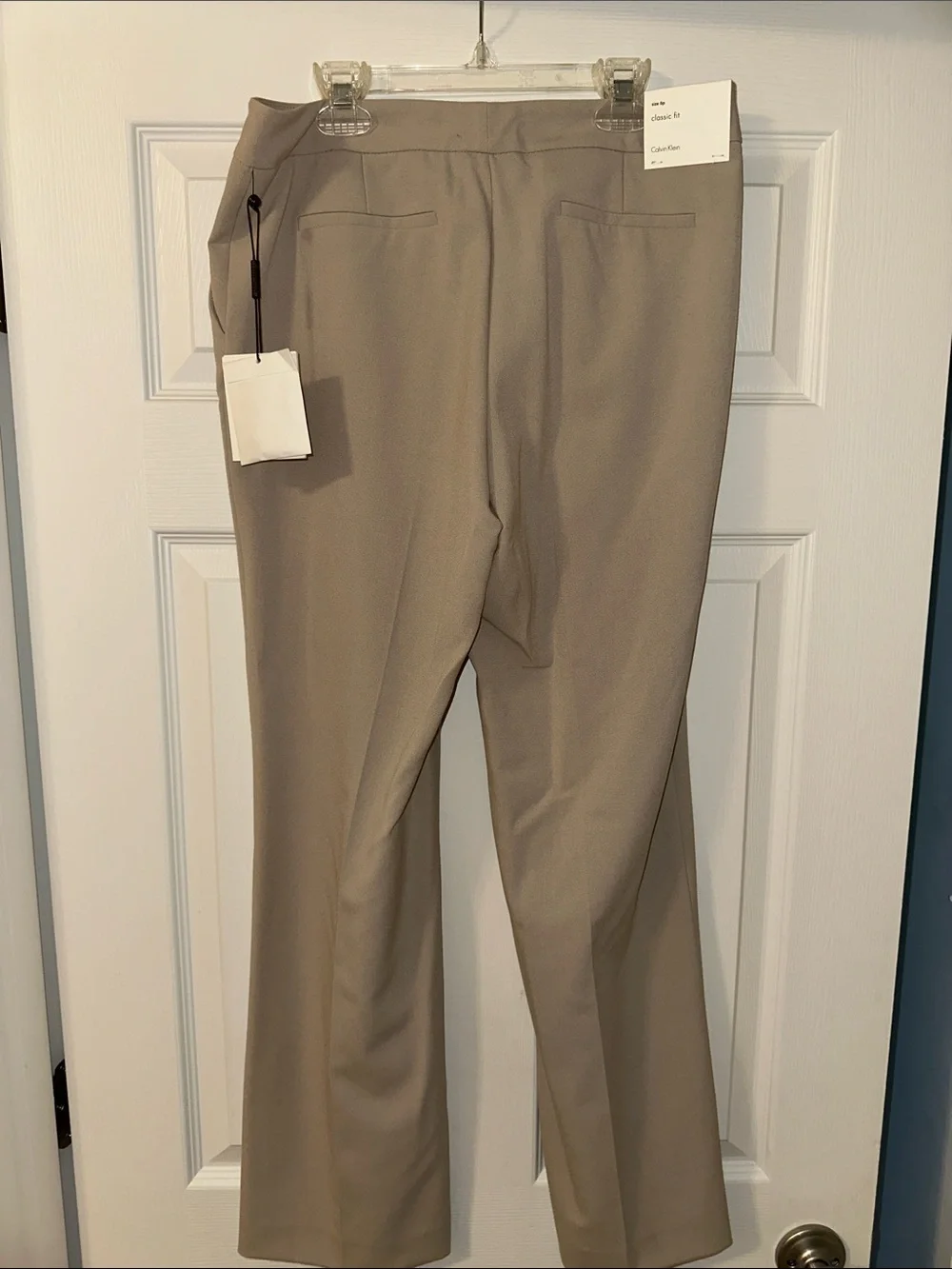 NWT Calvin Klein Women's Straight-Leg Dress Pants — Beige Taupe